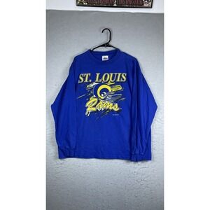 Vintage St. Louis Rams Shirt Mens Large Blue NFL Football Tee Jays USA 90s